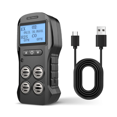 ราคาดี ODM มือถือ Multigas เครื่องตรวจจับจอแสดงผลในเวลาจริง CO 200PPM H2S 10PPM ออนไลน์