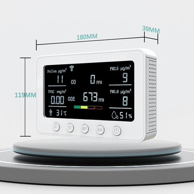 OEM Smart Air Quality Monitor อุปกรณ์ติดตามการระบายอากาศ 5V 2A