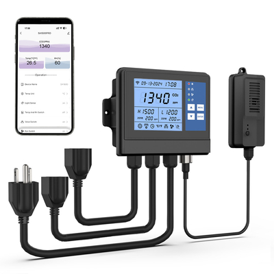 Good price GZAIR WIFI เครื่องควบคุมสภาพอากาศเรือนกระจก เครื่องตรวจจับคาร์บอนไดออกไซด์ 240VAC ออนไลน์