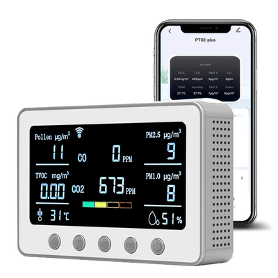 แอพควบคุม Smart Air Quality Monitor คาร์บอนโมโนออกไซด์ มัลติเซ็นเซอร์ อุตสาหกรรมภายใน