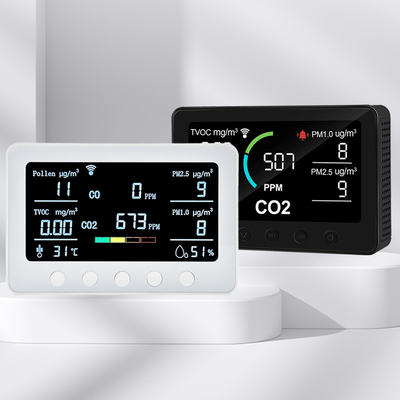 มือถือ Sync Smart Air Quality Monitor อุปกรณ์ติดตามสารสกัดผง IAQ