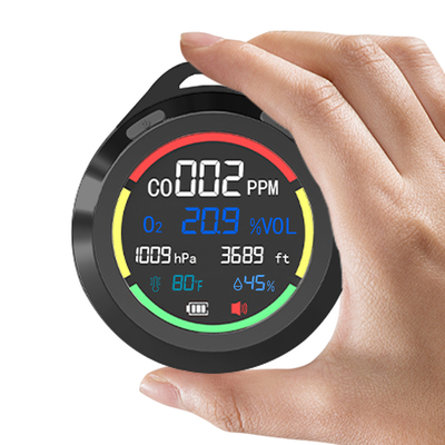 LCD Screen Travel Portable Carbon Monoxide Monitor Detector สําหรับอุณหภูมิและความชื้น 1500mAh