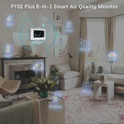 ราคาดี Wi-Fi Air Quality Monitor Detects Pollen, TVOC, CO, CO2, PM2.5, 1.0, Temp. and RH, Air Quality Sensor & IoT Controller for Home ออนไลน์