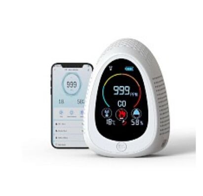 ราคาดี GZAIR PT03 Smart WiFi Carbon Monoxide Detector - 4-in-1 CO/Smoke/Temperature/Humidity Monitor with Tuya APP, UL217/UL2034 Certified for Home/Industrial Use ออนไลน์