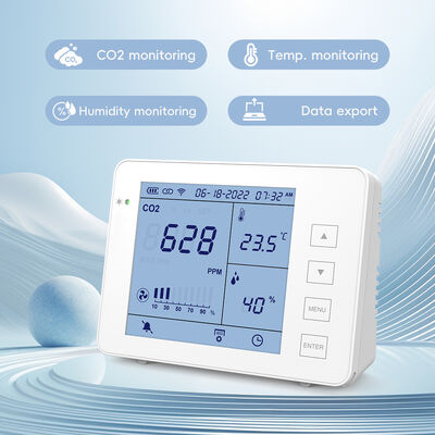 ราคาดี เครื่องตรวจจับ CO2 ที่สามารถชาร์จใหม่ได้ หน่วยตรวจจับ NDIR ภายในห้อง สําหรับการติดตามอากาศอย่างแม่นยํา ออนไลน์