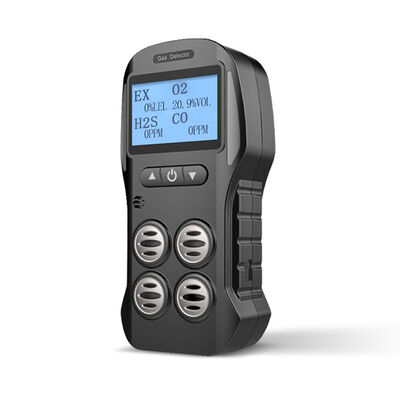 เครื่องตรวจจับก๊าซแบบพกพา X-4 ความแม่นยําสูง 4-in-1 EX O2 CO H2S การบันทึกข้อมูลหลายภาษา แบตเตอรี่ 2000mAh ขายปลีก