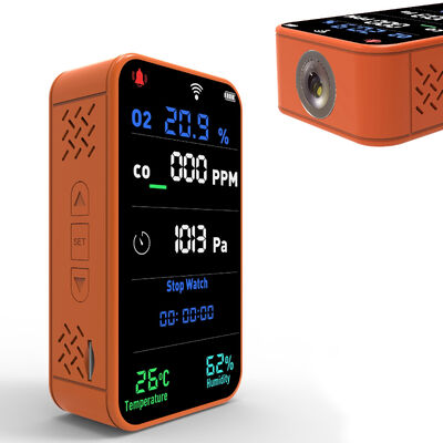 ราคาดี ขายปลีก Smart WiFi PT09 ติดตามคุณภาพอากาศ - 6-in-1 CO/O2/Temp/Humidity/Barometer/Altimeter Detector แสดงในเวลาจริง ออนไลน์
