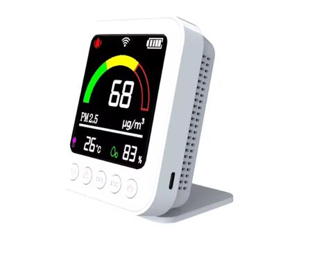 ราคาดี เครื่องวัดคุณภาพอากาศ Tuya Smart WiFi สำหรับขายส่ง - ตรวจจับ PM2.5 อุณหภูมิ ความชื้น แบบเรียลไทม์ ใช้พลังงานแบตเตอรี่ ออนไลน์