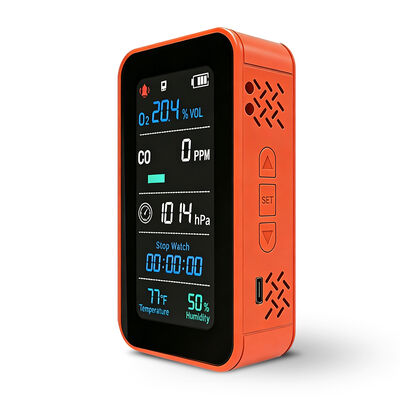ราคาดี PT09 เครื่องตรวจจับคุณภาพอากาศ 6 ใน 1 เครื่องตรวจจับ CO O2 พร้อมเทมปอร์ / RH / อัลติเมตร / บารอมิเตอร์ เครื่องตรวจสอบแก๊สแบบพกพาแบบชาร์จใหม่ ออนไลน์