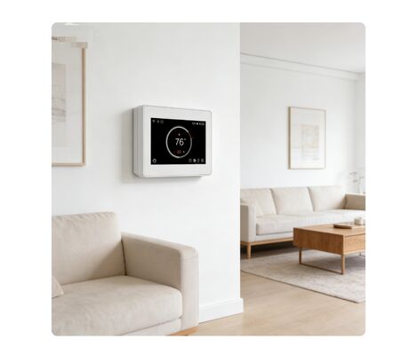 ราคาดี US Style Smart WiFi Touchscreen Thermostat - Falcon Series เครื่องควบคุม HVAC ที่สามารถเขียนโปรแกรมได้ พร้อมกับ MyHouse Pro/Smart Life App Control ออนไลน์